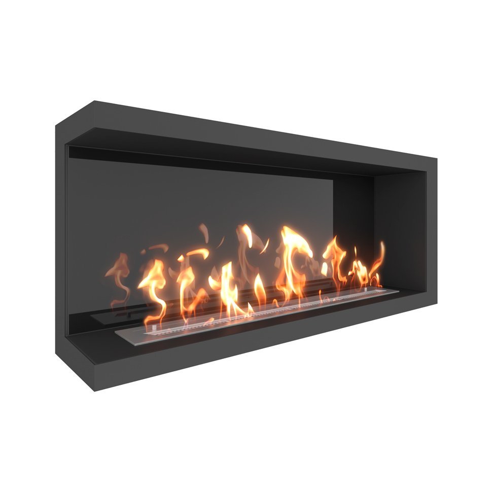 Биокамин угловой SteelHeat ONE 1200 левый 