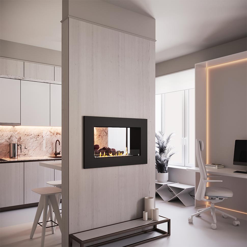 Биокамин сквозной SteelHeat GRAND 1000 