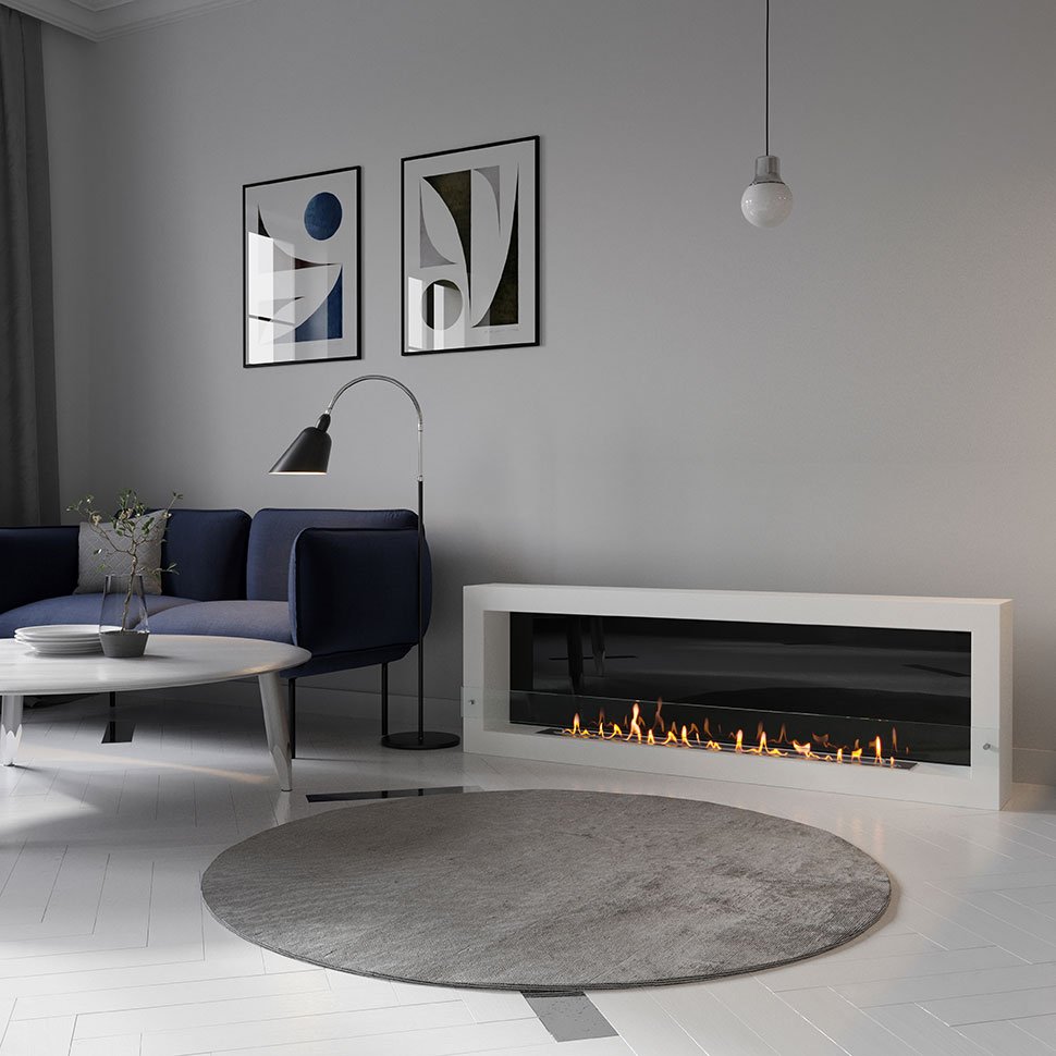 Биокамин SteelHeat WALL ONE 1700 белый 