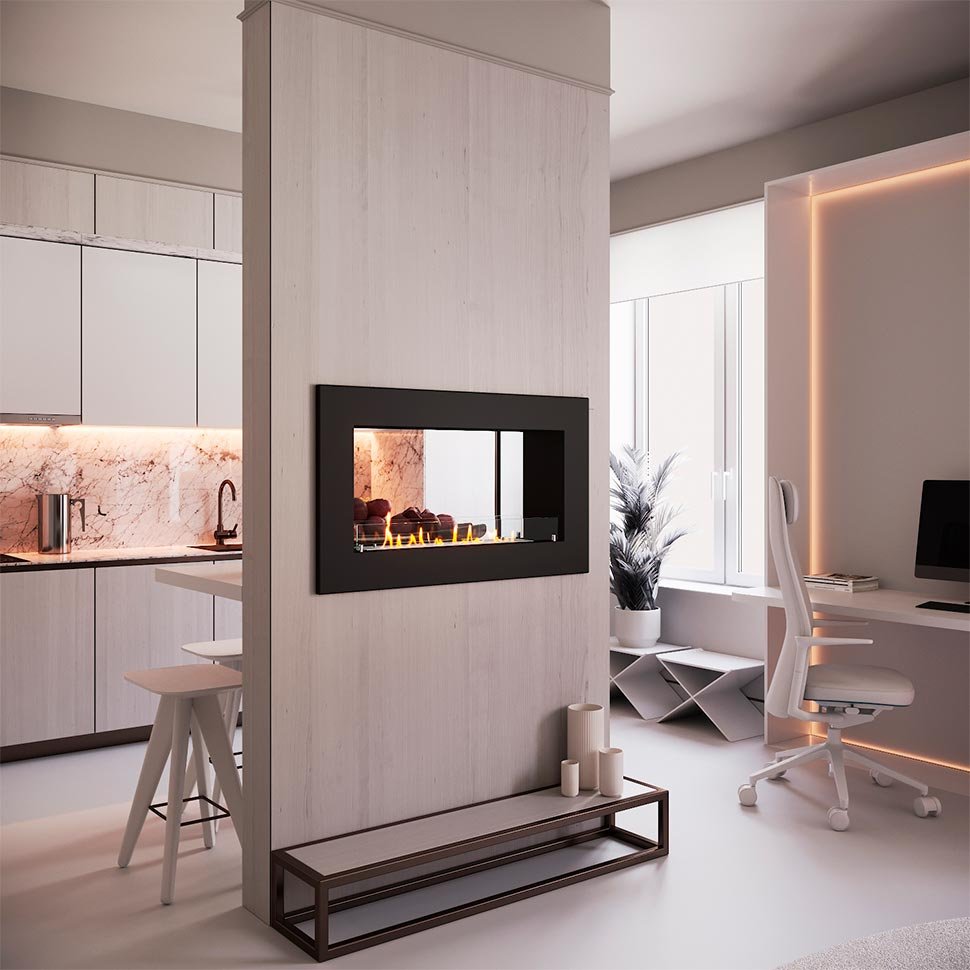 Биокамин сквозной SteelHeat GRAND 1100 