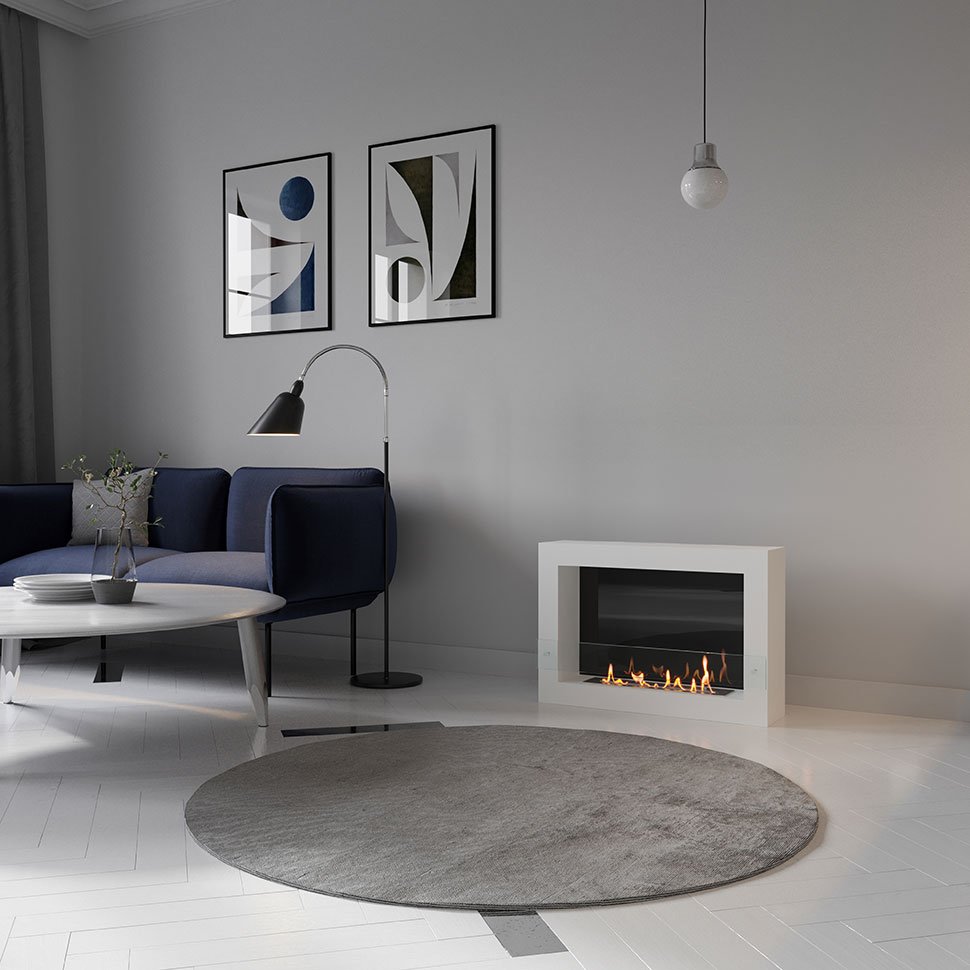 Биокамин SteelHeat WALL ONE 800 белый 