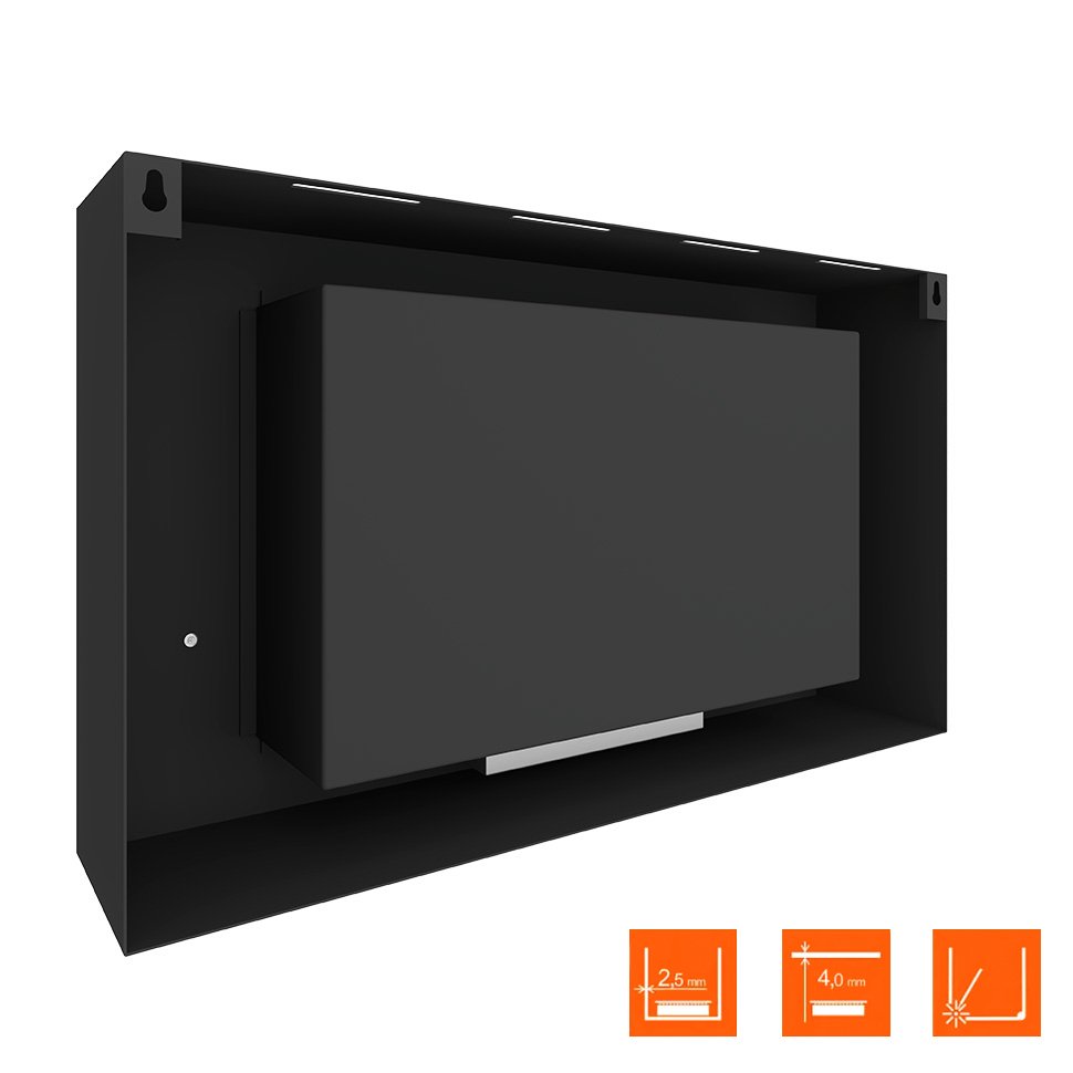 Биокамин SteelHeat WALL LONG 900 LITE черный 