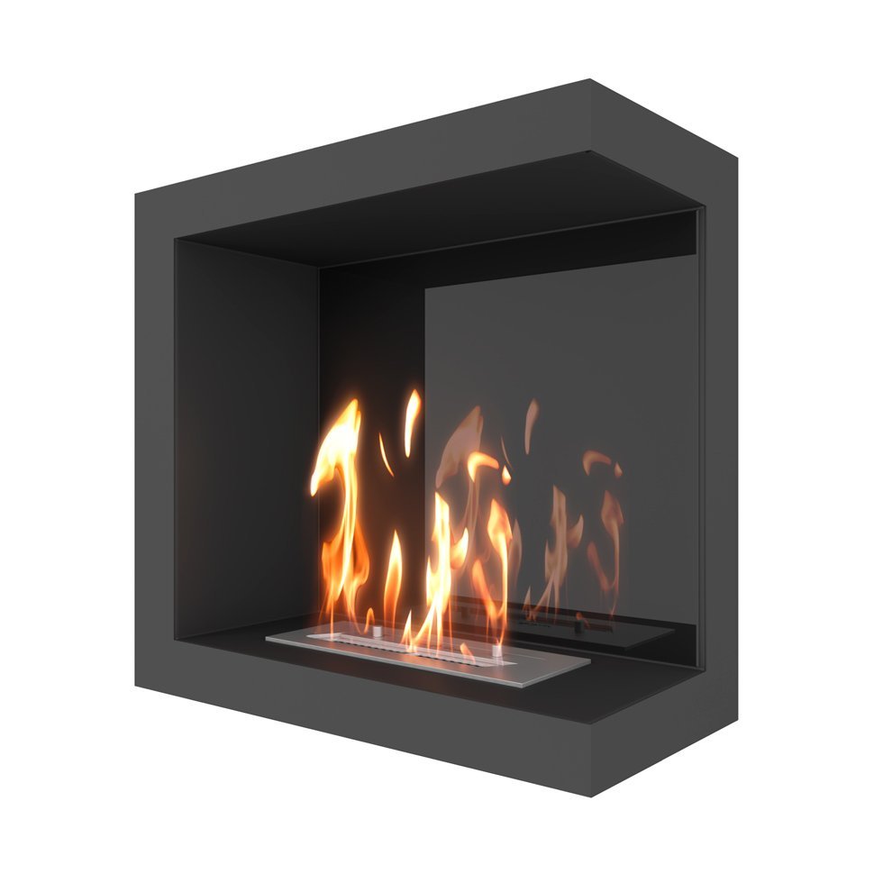 Биокамин угловой SteelHeat ONE 600 правый 