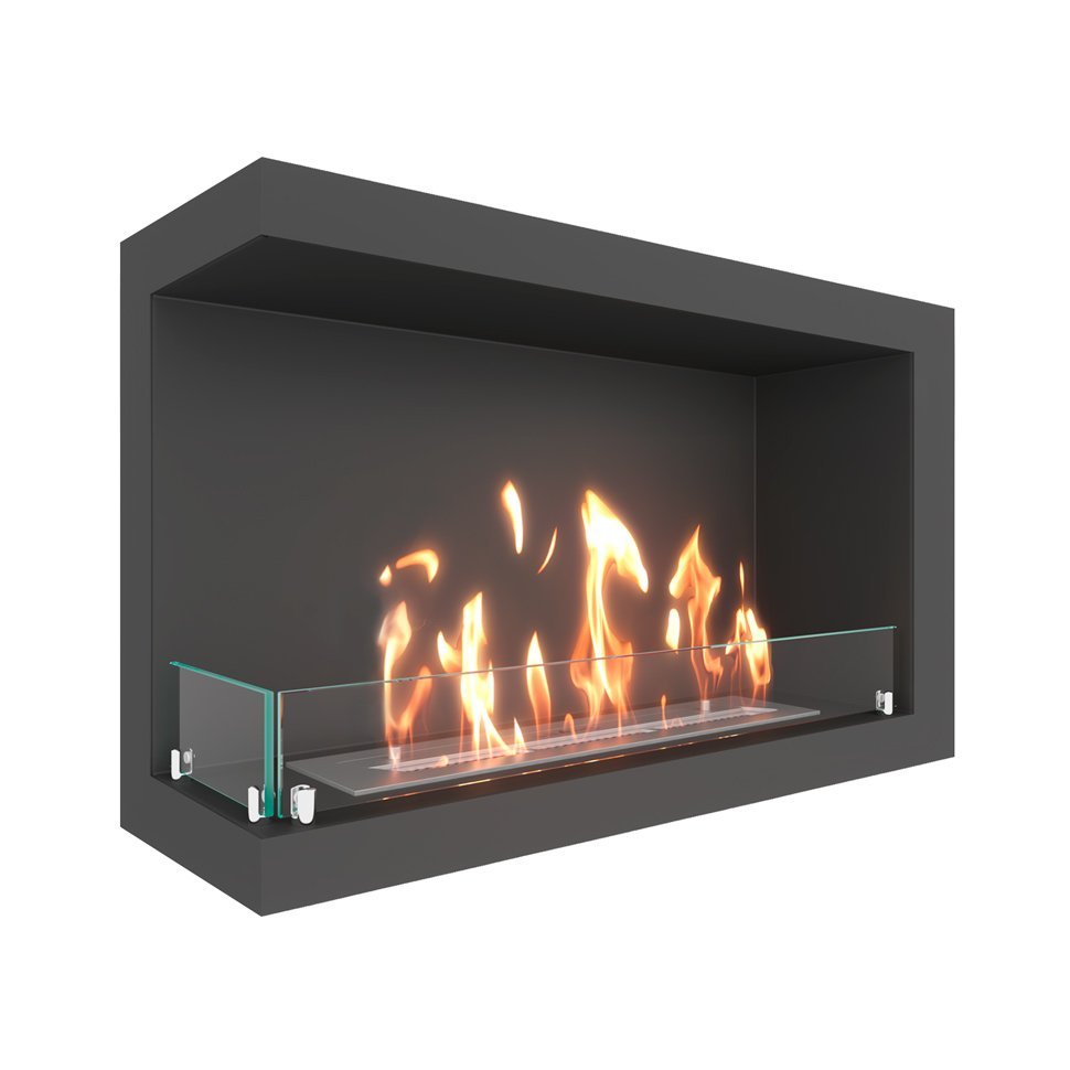 Биокамин угловой SteelHeat ONE 900 левый 