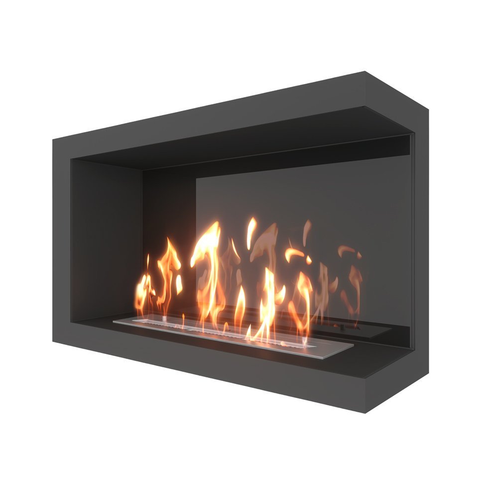 Биокамин угловой SteelHeat ONE 900 правый 