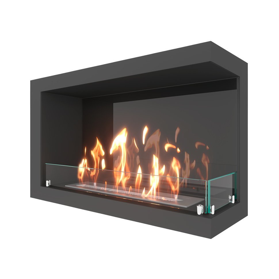 Биокамин угловой SteelHeat ONE 900 правый 