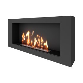 Биокамин SteelHeat WALL LONG 1200 LITE черный