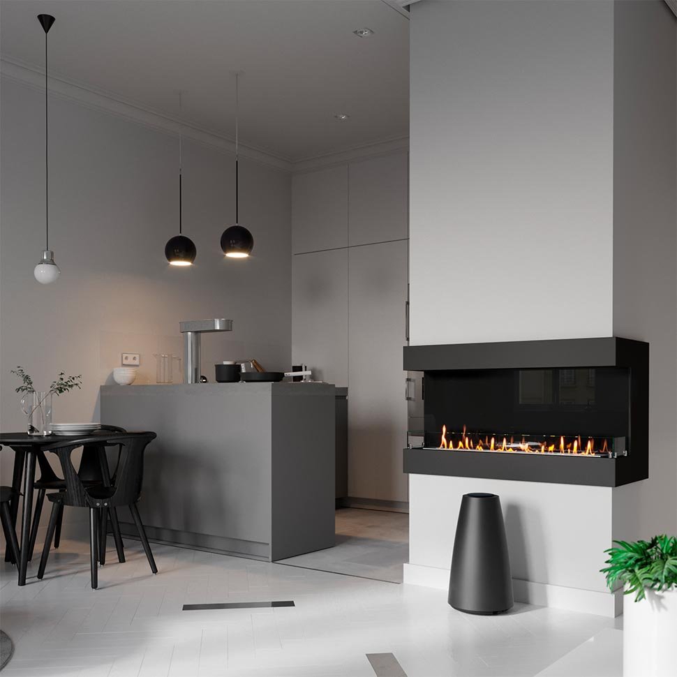 Биокамин фронтальный SteelHeat GRAND 1200 