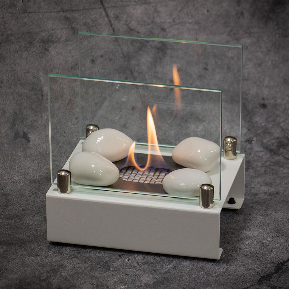 Декоративные керамические камни SteelHeat белые S 4 шт 