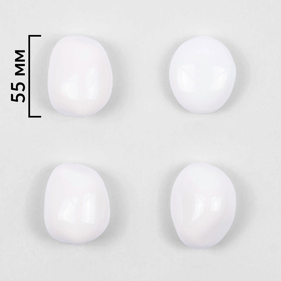 Декоративные керамические камни SteelHeat белые S 4 шт 