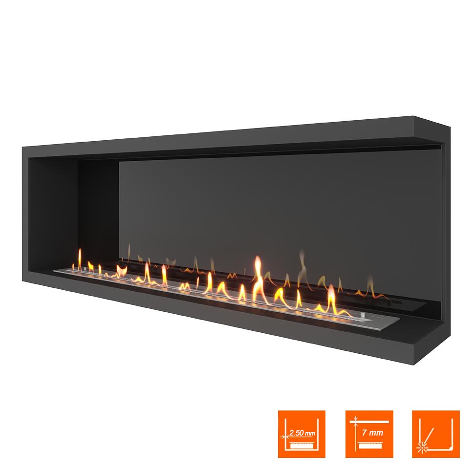 Биокамин угловой SteelHeat Leader 1400 правый 