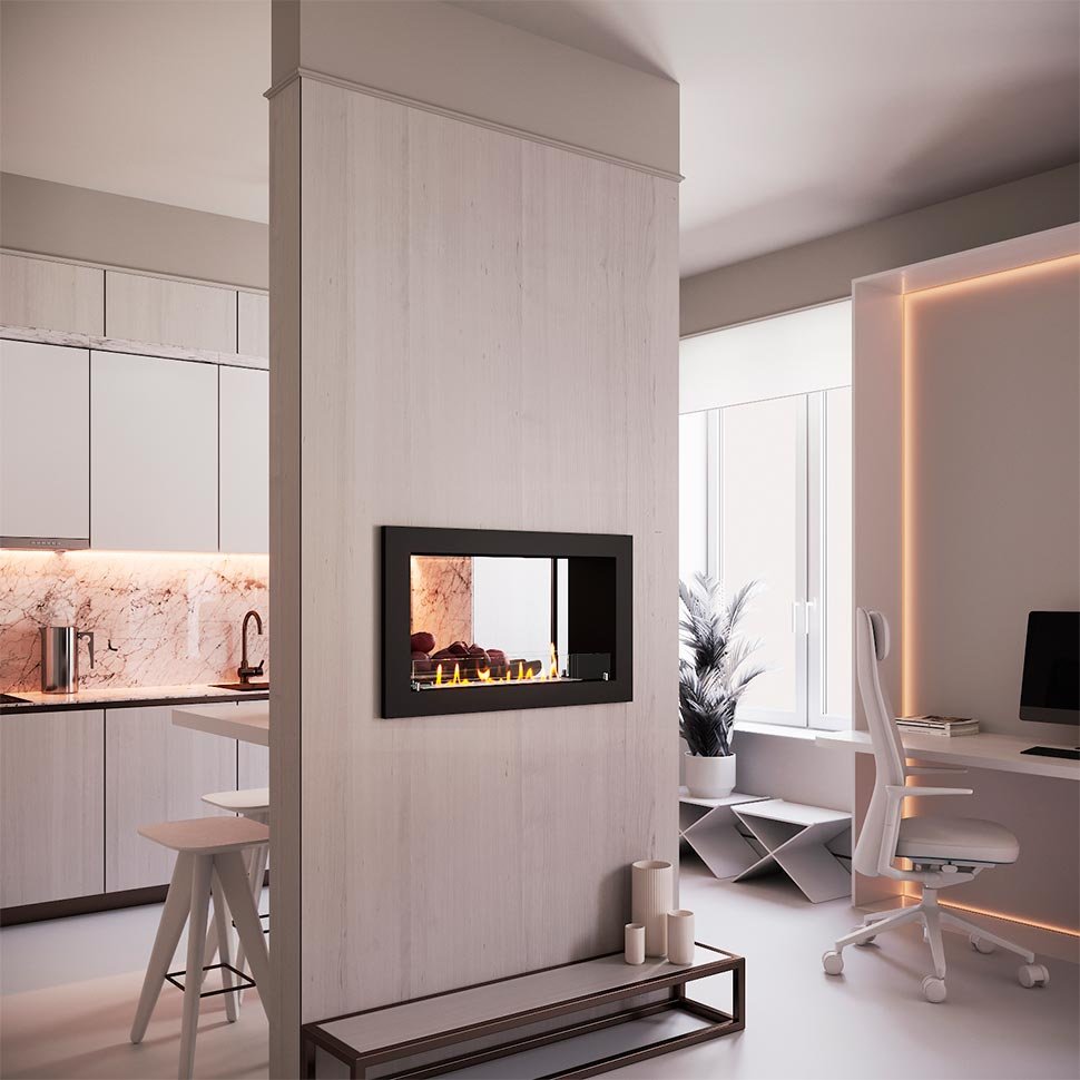 Биокамин сквозной SteelHeat ONE 900 