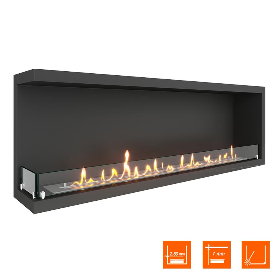 Биокамин угловой SteelHeat Leader 1400 левый 