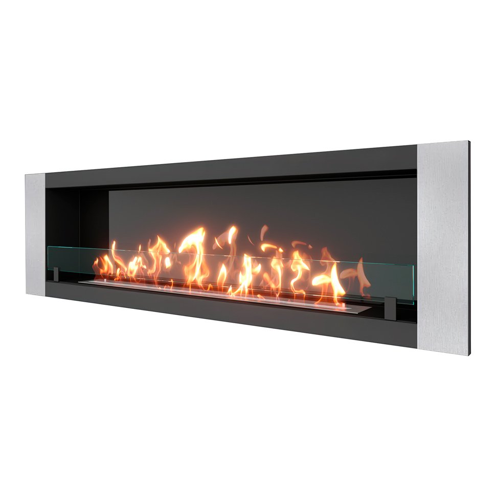 Биокамин встраиваемый SteelHeat LONG-V 1800 