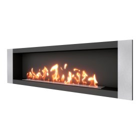 Биокамин встраиваемый SteelHeat LONG-V 1800