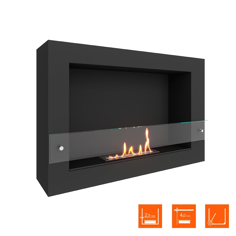 Биокамин SteelHeat WALL ONE 800 LITE черный 