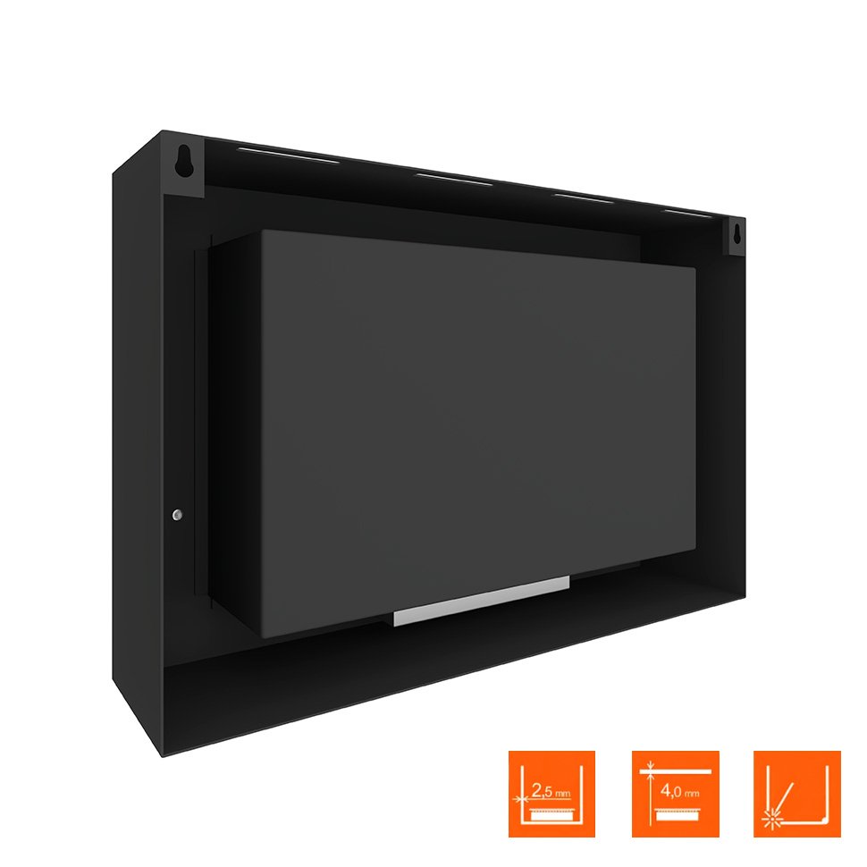 Биокамин SteelHeat WALL ONE 800 LITE черный 