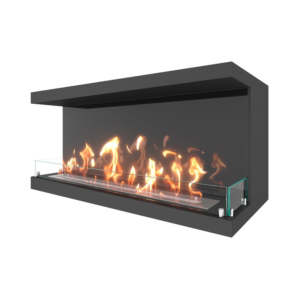 Биокамин фронтальный SteelHeat LONG 1200 